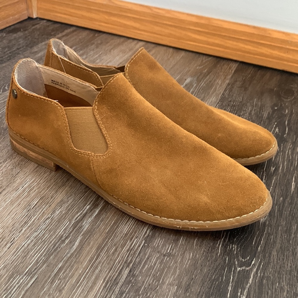 Women’s Hush Puppies Analise Clever Suede Leather Flats Slip On Shoes Size 8.5
